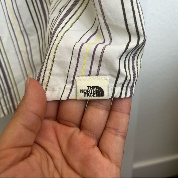 North Face Striped Button Down Women’s Tee - Picture 12 of 16